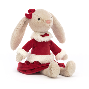 Jellycat: Lottie Świąteczny królik 27x10cm